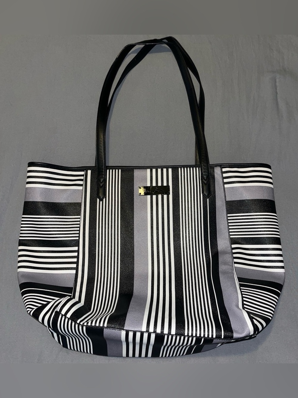Vera Bradley Black & White Striped Tote